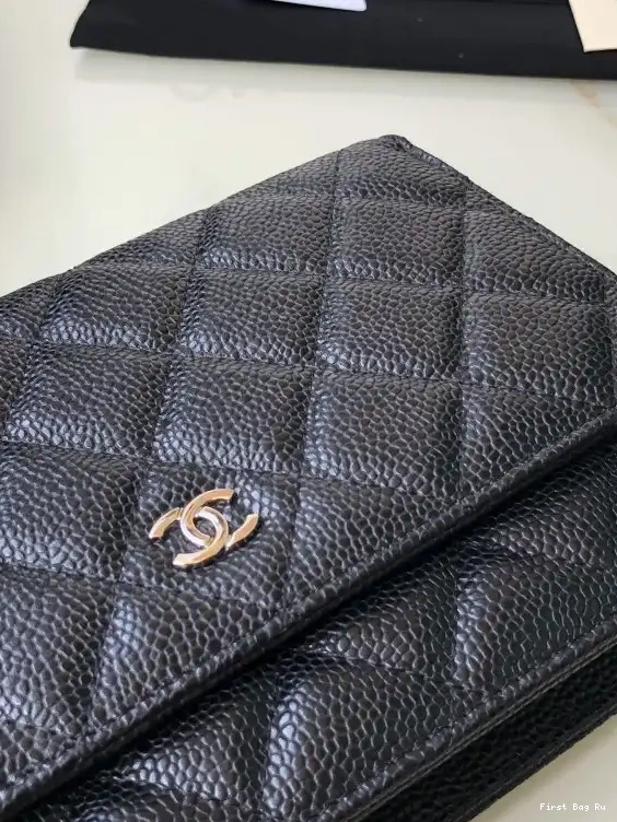 First Bag Ru CAVIAR CHAIN CHANEL WALLET 0707